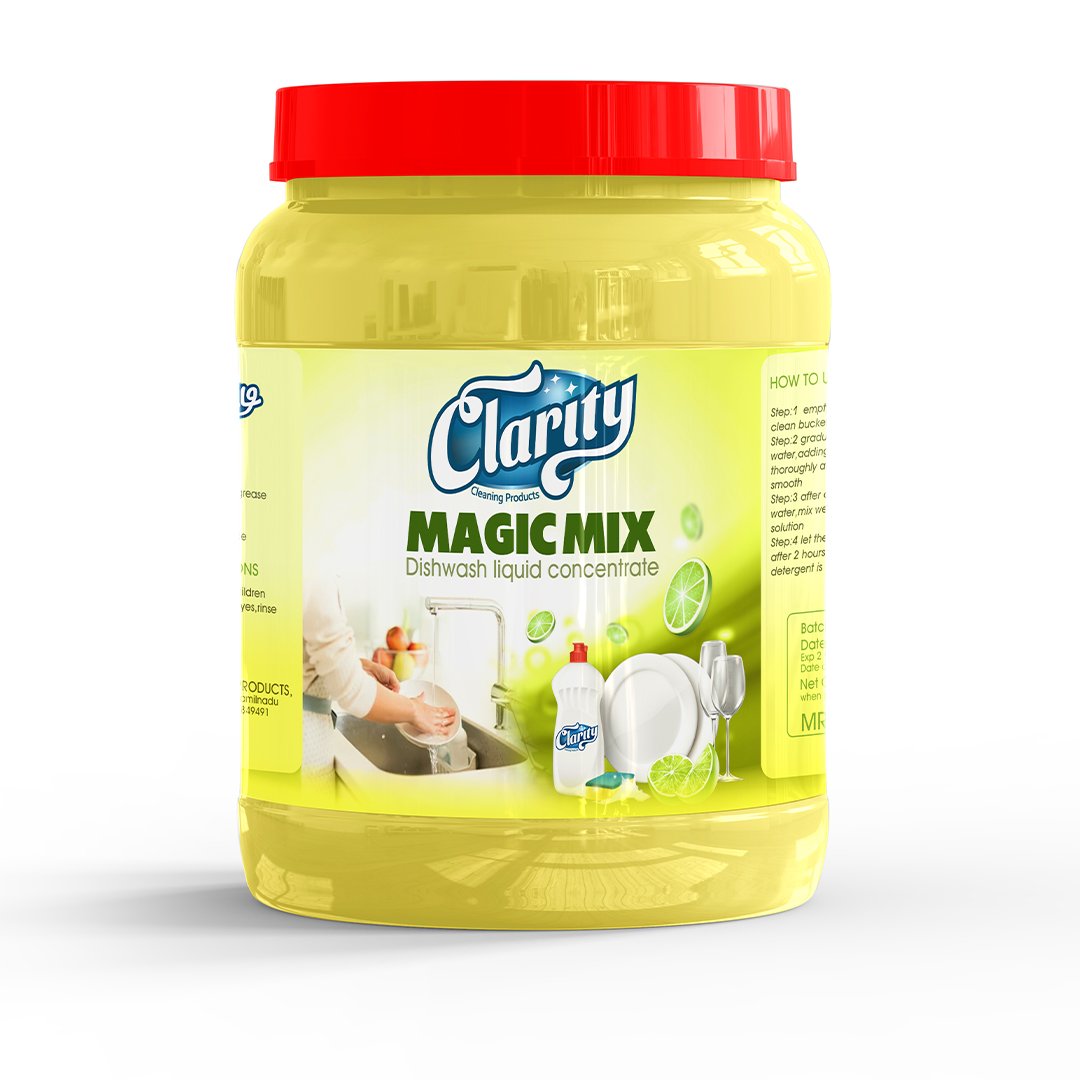 Clarity Magicmix DishWash Concentrate | Powerful Grease-Cutting Dishwashing Liquid for Utensils and Cookware | Shine more | Makes 5L image 5