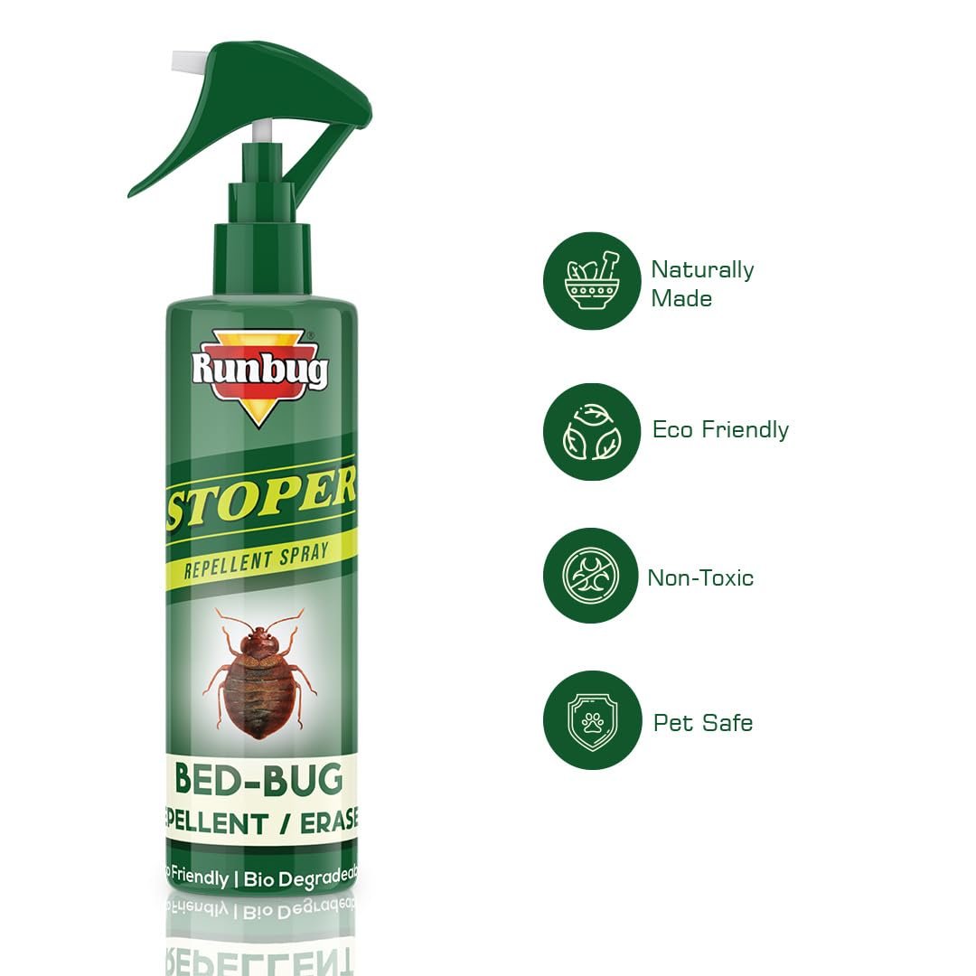 Runbug Stoper | Bed-Bug Repellent Spray| 100% Organic (Pack of 1), 200 ml image 4